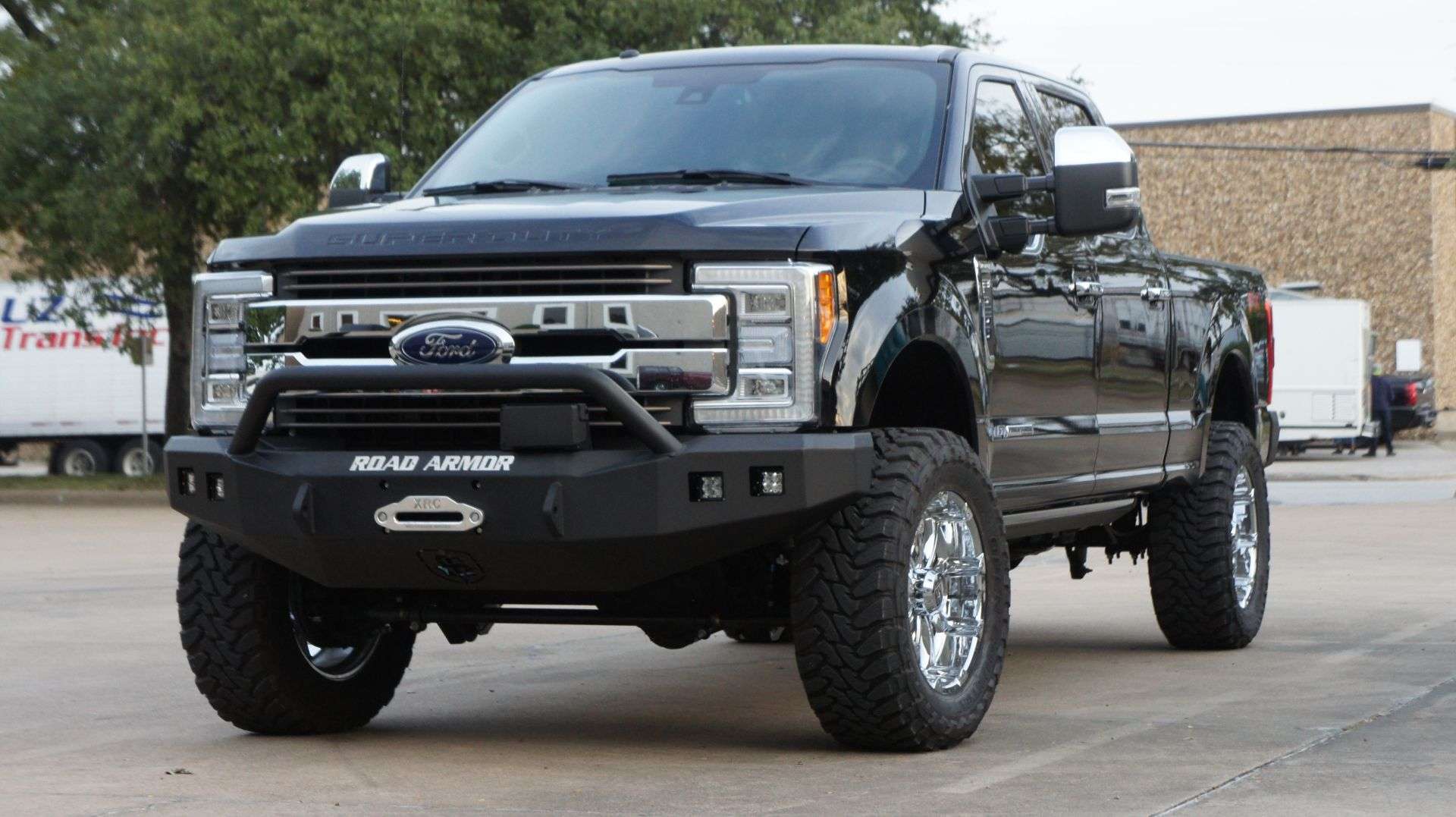 2017+ Ford F-250 Stealth Front Winch Bumper Pre-Runner Guard - Texture Black Warn 16.5Ti