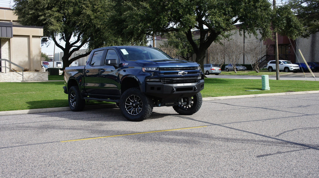 2019-2021 Chevy 1500 Stealth Front Non-Winch Bumper Sheet Metal Pre-Runner Guard - Texture Black