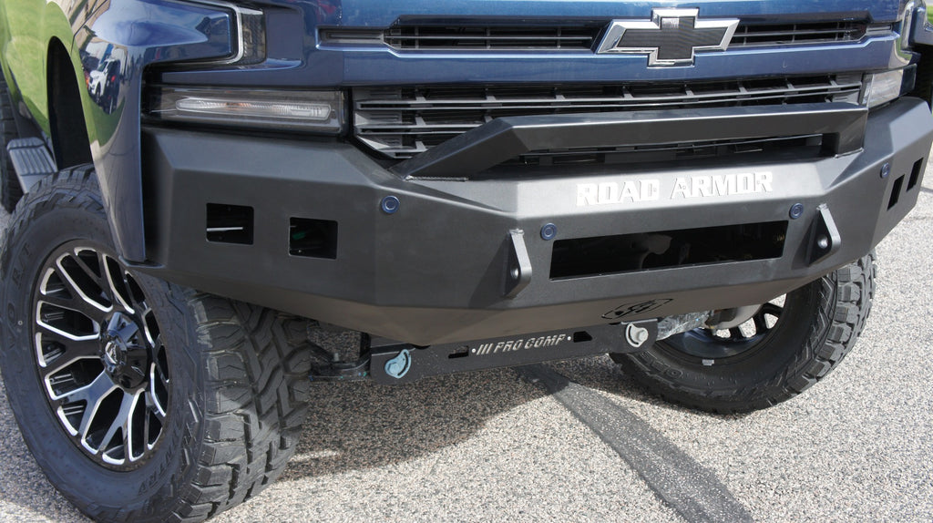 2019-2021 Chevy 1500 Stealth Front Non-Winch Bumper Sheet Metal Pre-Runner Guard - Texture Black
