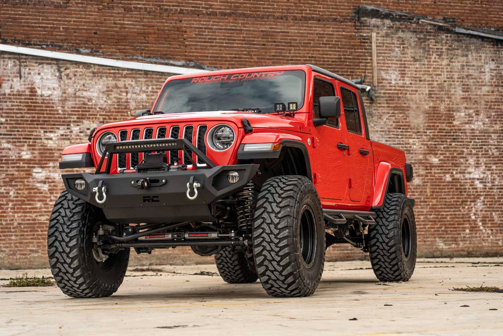 Rough Country Jeep Quad LED Light Pod Kit  - Black Series (18-21 JL / 20-21 Gladiator)