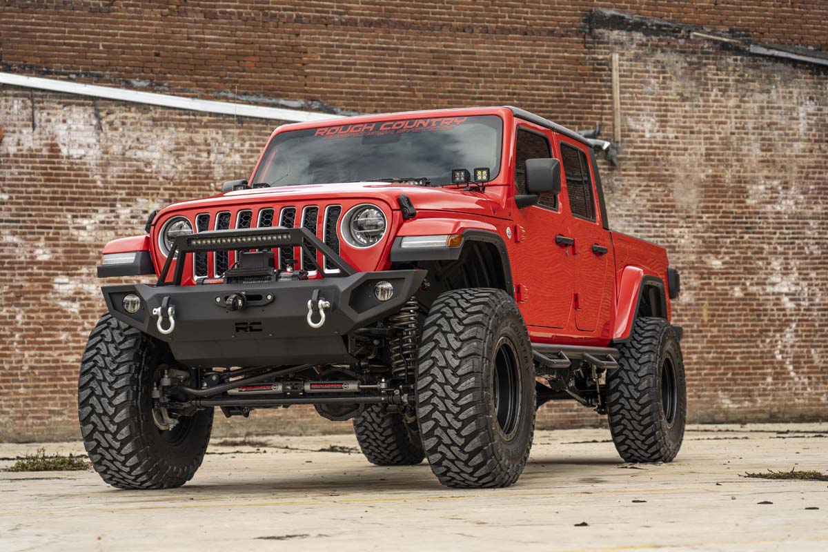 Rough Country Jeep Quad LED Light Pod Kit  - Black Series (18-21 JL / 20-21 Gladiator)