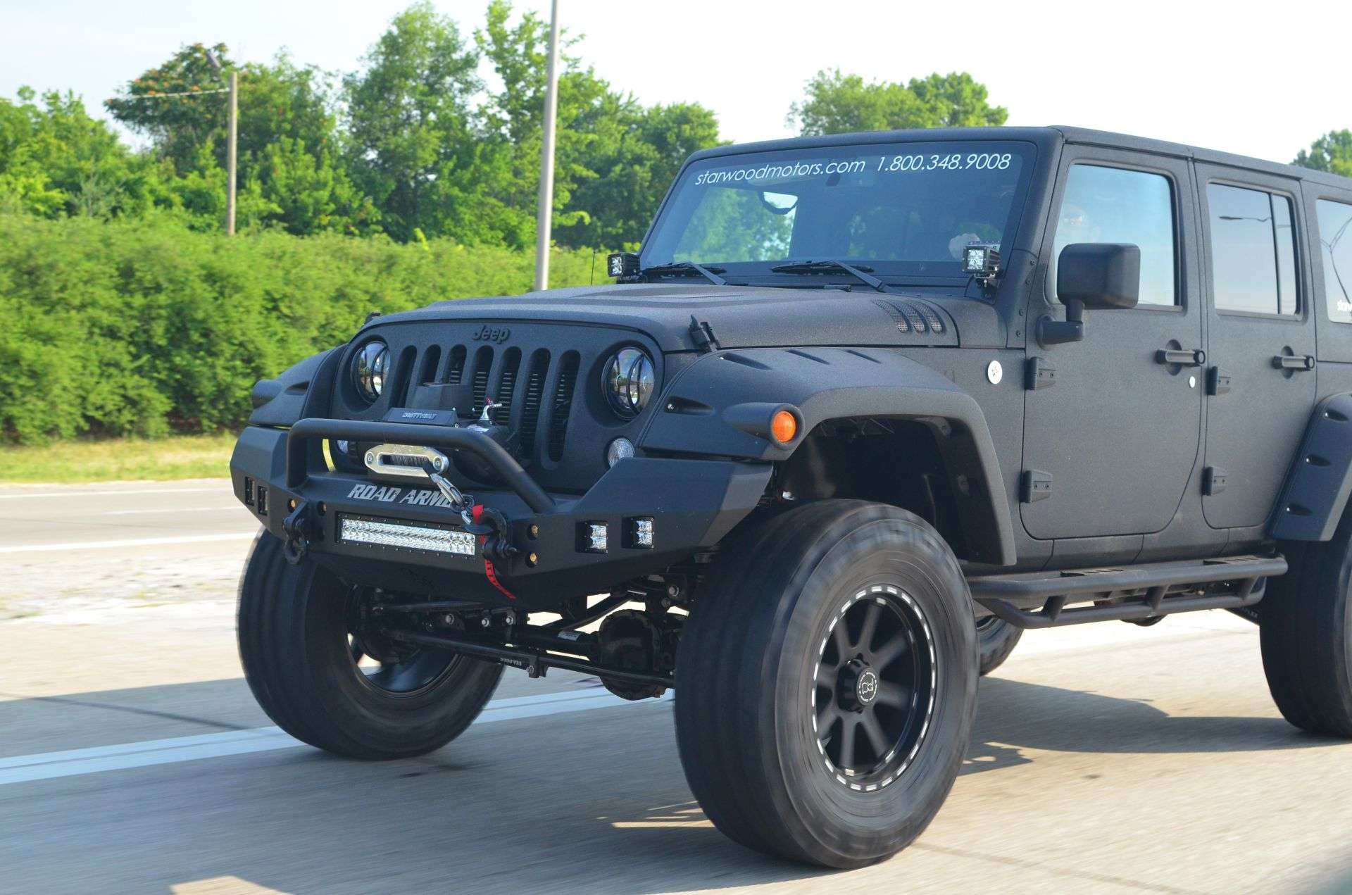 2007-2018 Jeep Jk Stealth Front Winch Bumper Pre-Runner Guard - Texture Black Warn Powerplant