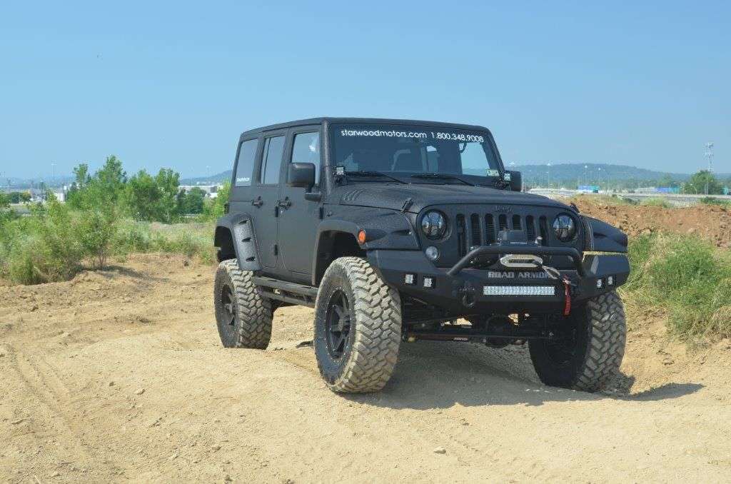2007-2018 Jeep Jk Stealth Front Winch Bumper Pre-Runner Guard - Texture Black Warn Powerplant