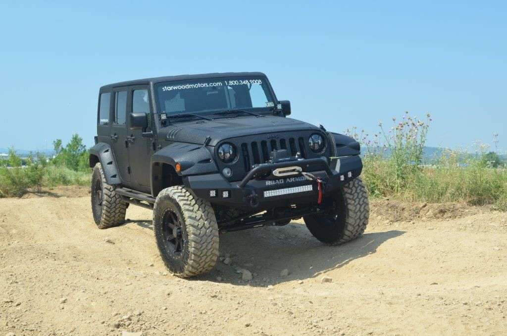 2007-2018 Jeep Jk Stealth Front Winch Bumper Pre-Runner Guard - Texture Black Warn Powerplant