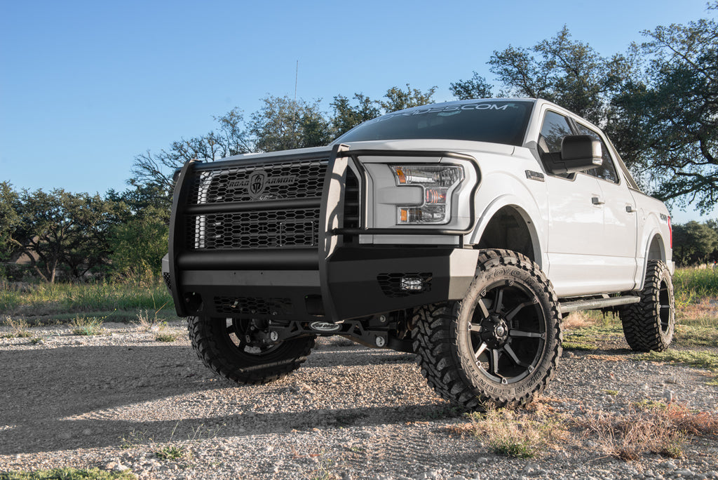 2015-2017 Ford F-150 Vaquero Front Non-Winch Bumper Full Guard - Texture Black