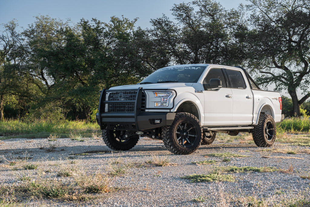 2015-2017 Ford F-150 Vaquero Front Non-Winch Bumper Full Guard - Texture Black