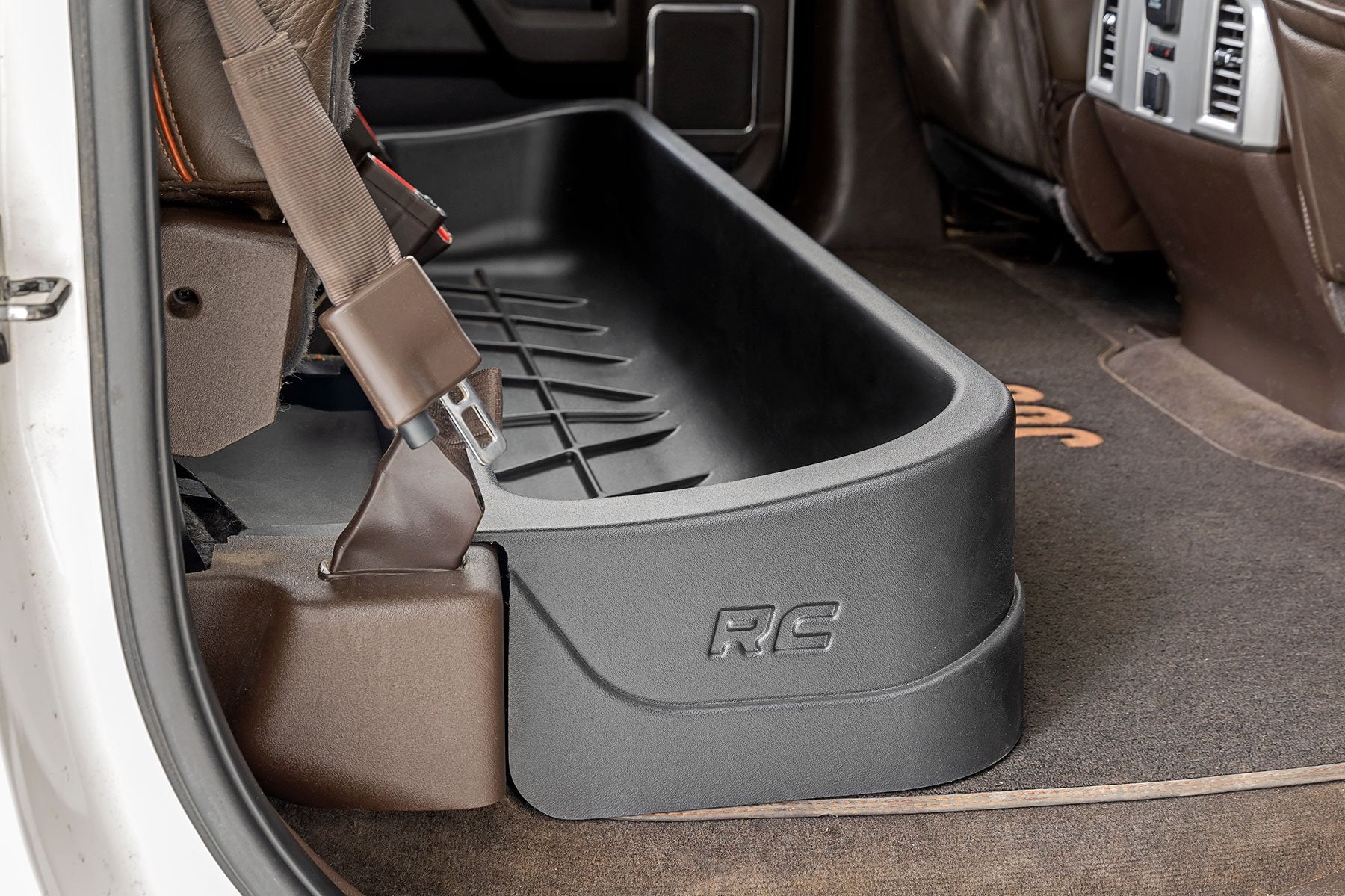 Rough Country Under Seat Storage | Crew Cab | Ford F-150 (15-23)/Super Duty (17-22)