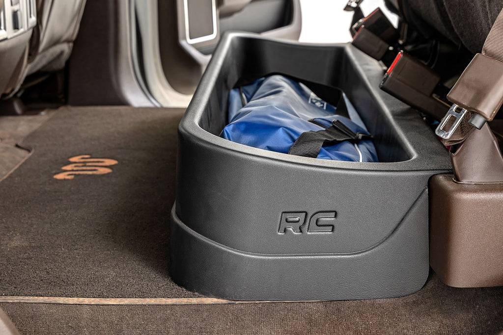 Rough Country Under Seat Storage | Crew Cab | Ford F-150 (15-23)/Super Duty (17-22)