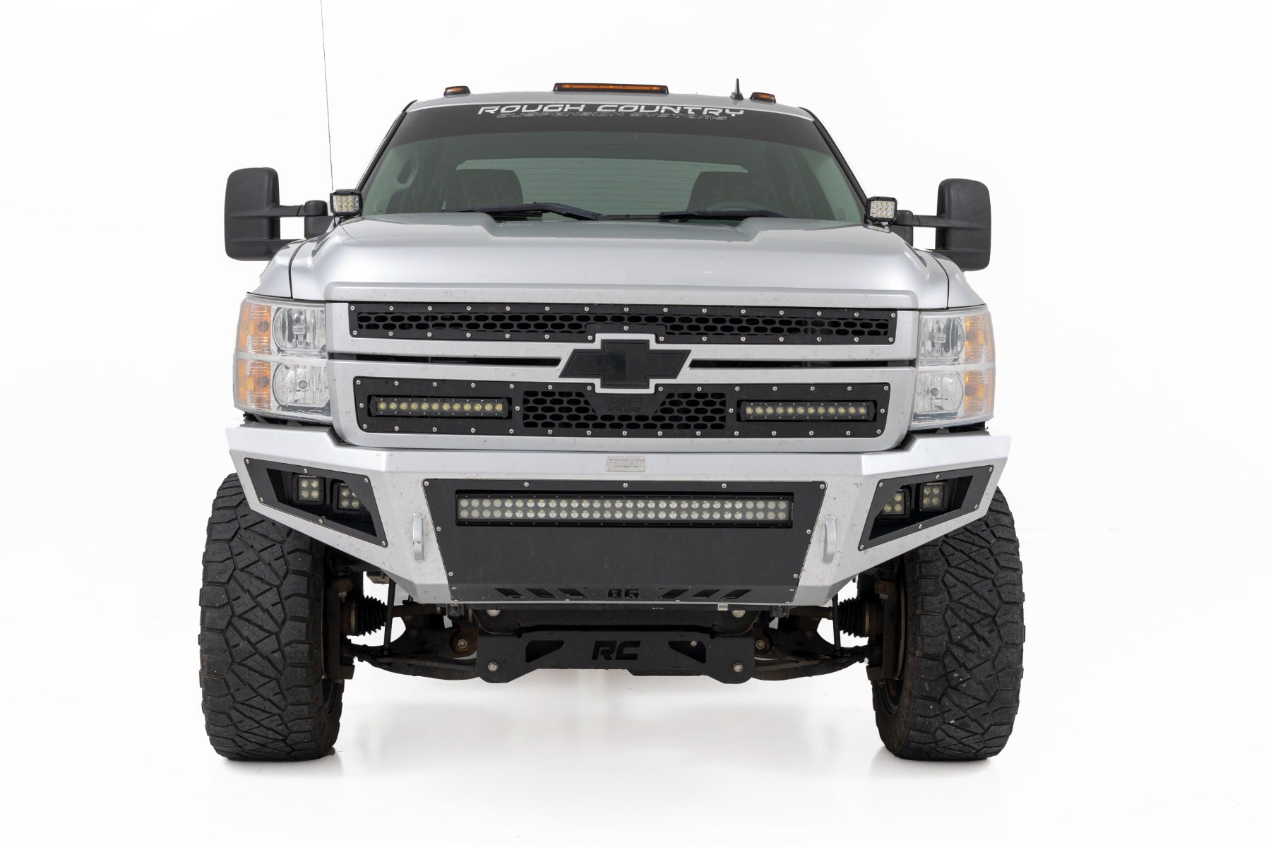 Rough Country LED Light | Ditch Mount |  3" OSRAM | Wide | Chevy 1500 & Chevy/GMC 2500HD/3500HD (07-14)