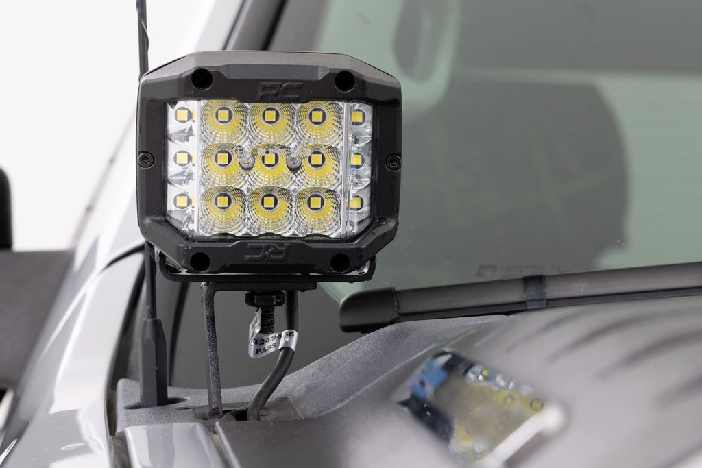 Rough Country LED Light | Ditch Mount |  3" OSRAM | Wide | Chevy 1500 & Chevy/GMC 2500HD/3500HD (07-14)