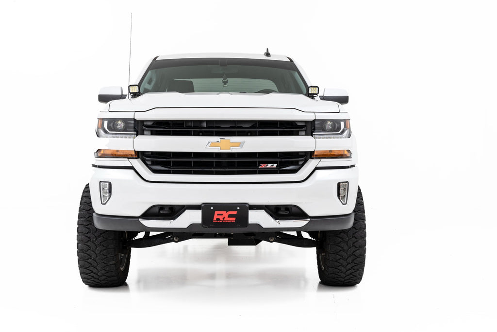 Rough Country LED Ditch Light Kit | 3in OSRAM Pair | Wide | Chevy/GMC 1500 (14-18)