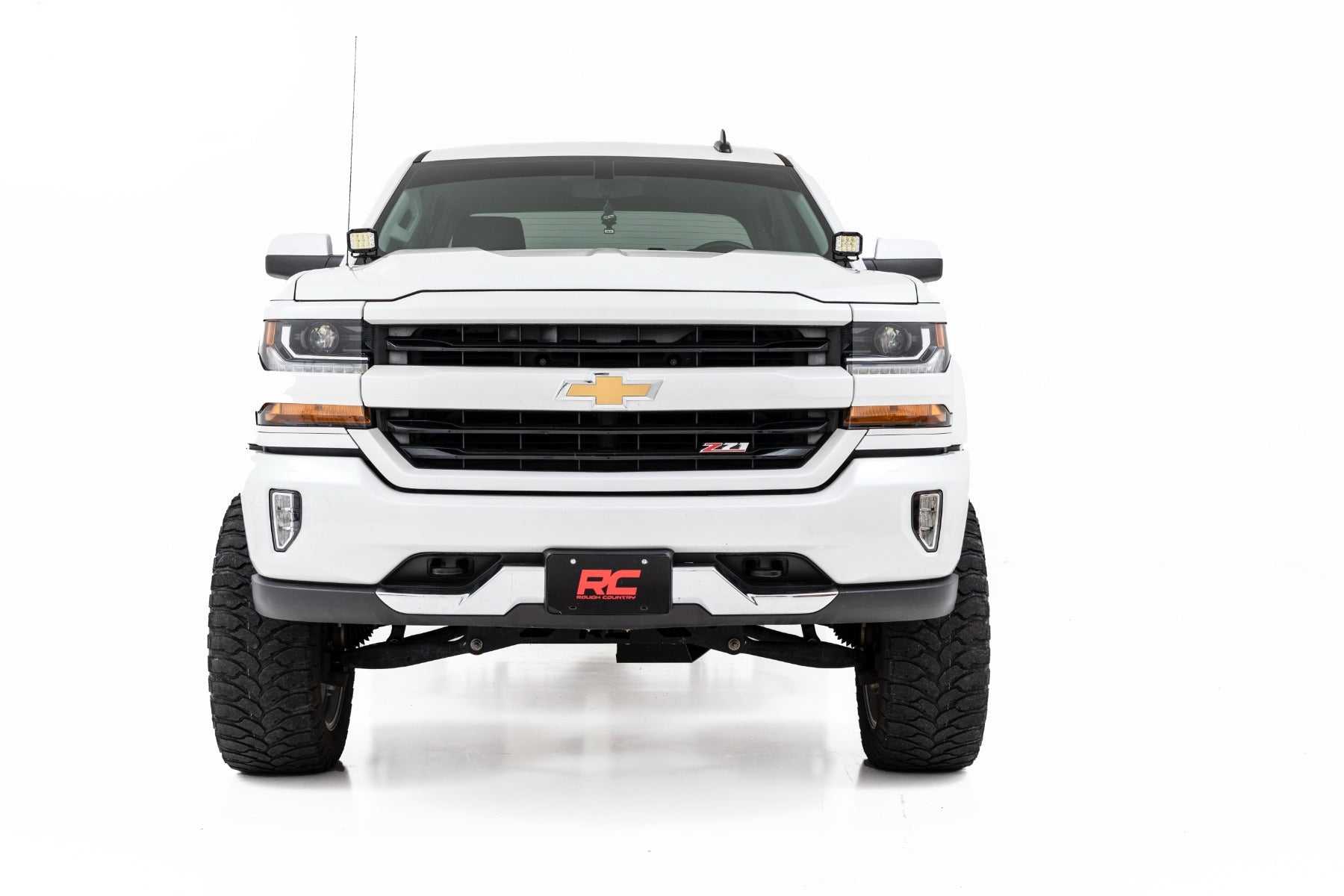 Rough Country LED Ditch Light Kit | 3in OSRAM Pair | Wide | Chevy/GMC 1500 (14-18)