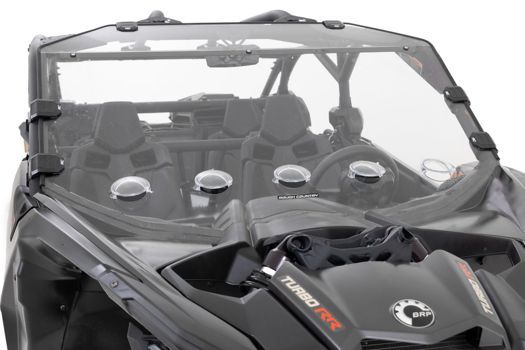 Rough Country Vented Full Windshield | Scratch Resistant | Can-Am Maverick X3 (17-22)