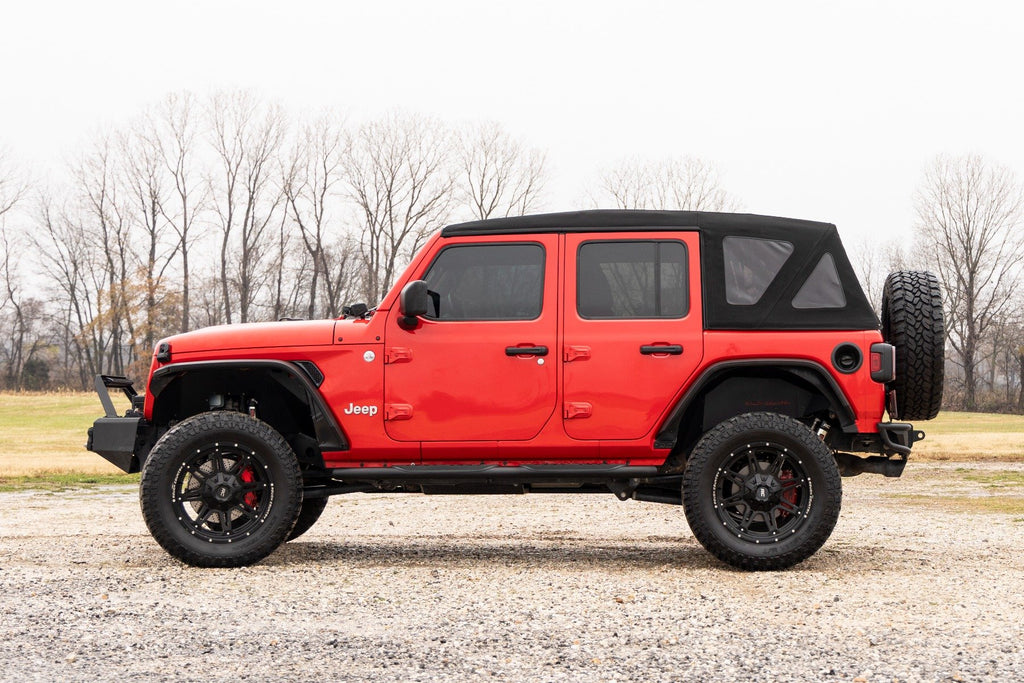 Oval Nerf Steps | 4 Door | Black | Jeep Wrangler Unlimited 4WD (2018-2025)