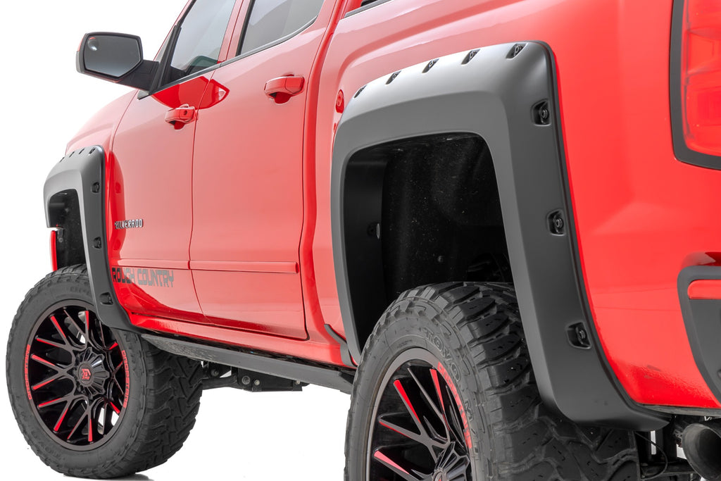 Pocket Fender Flares | 5'9" Bed | GXG Tungsten | Chevy Silverado 1500 (14-18 & Classic)