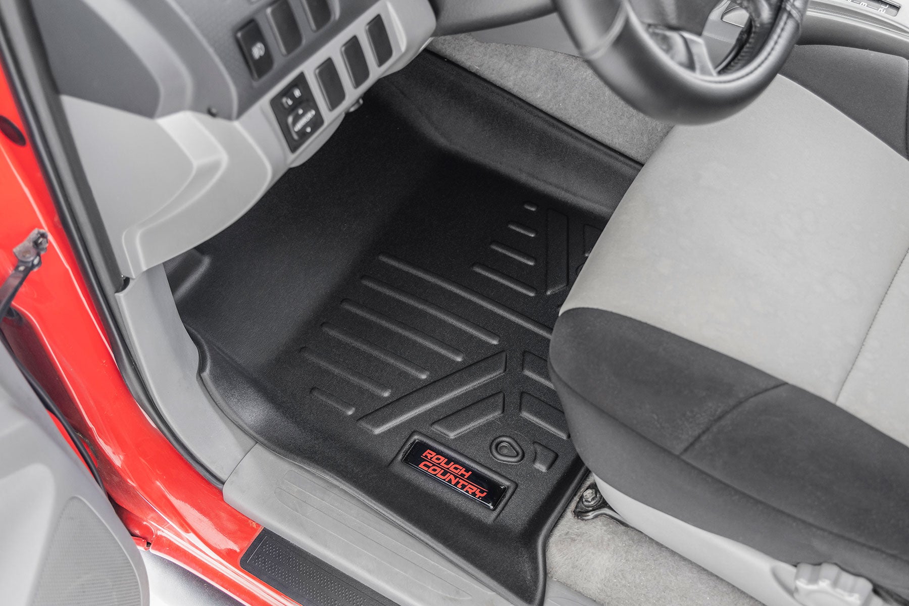 Rough Country Floor Mats | Front and Rear | Toyota Tacoma 2WD/4WD (2005-2011)