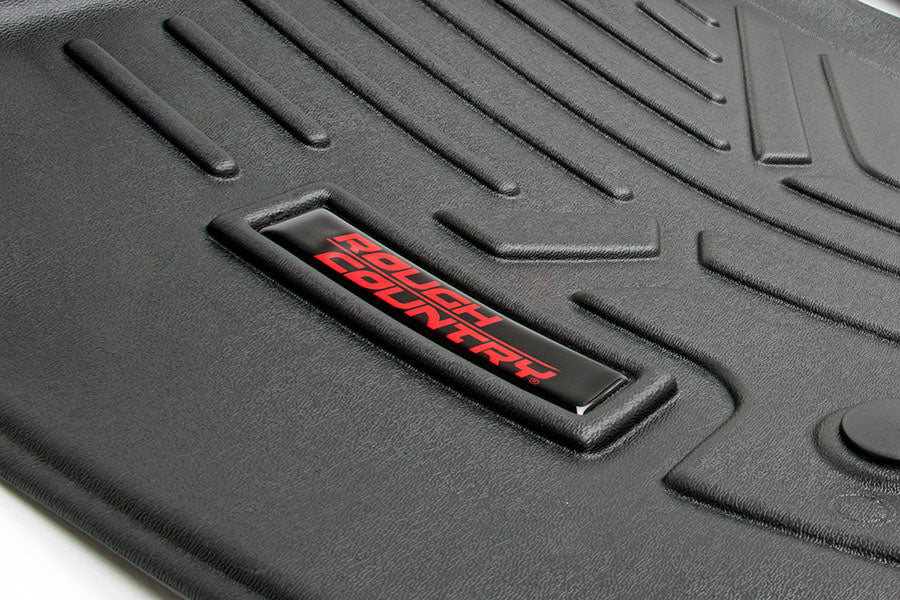 Rough Country Floor Mats | FR | Over Hump | Chevy/GMC 1500/2500HD/3500HD (14-19)