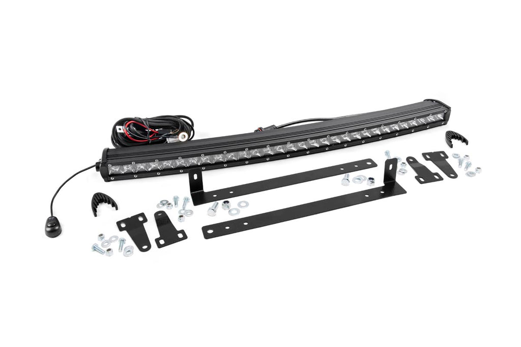 Rough Country LED Light | Grille Mount | 30" Chrome Single Row | Ford F-150 (09-14)