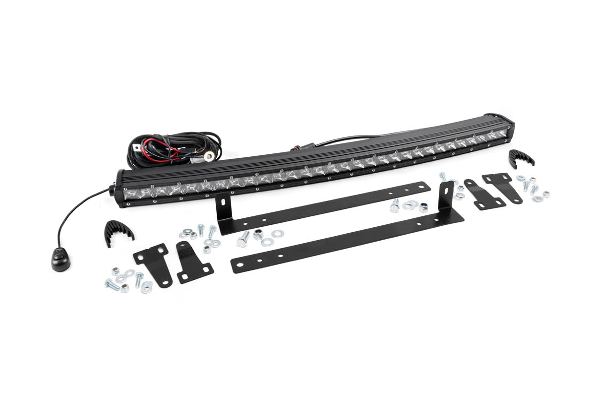Rough Country LED Light | Grille Mount | 30" Chrome Single Row | Ford F-150 (09-14)