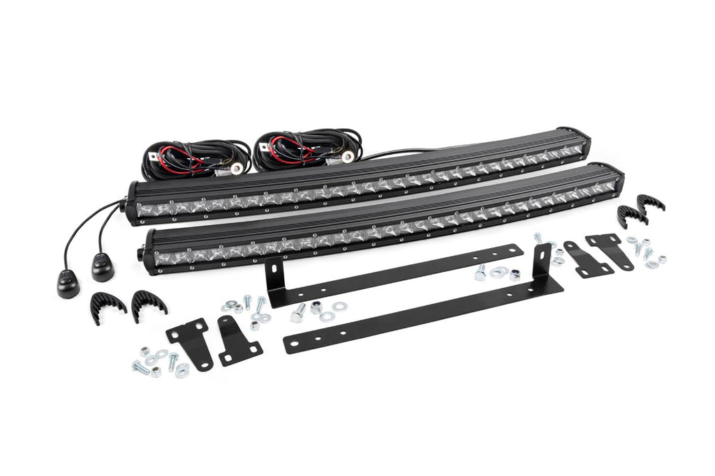 Rough Country LED Light | Grille Mount | Dual 30" Chrome Single Row | Ford F-150 (09-14)