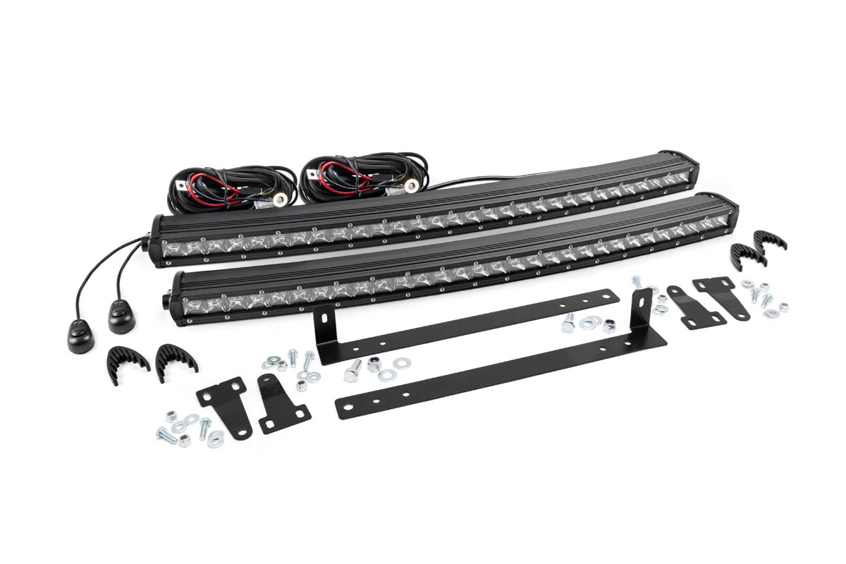 Rough Country LED Light | Grille Mount | Dual 30" Chrome Single Row | Ford F-150 (09-14)