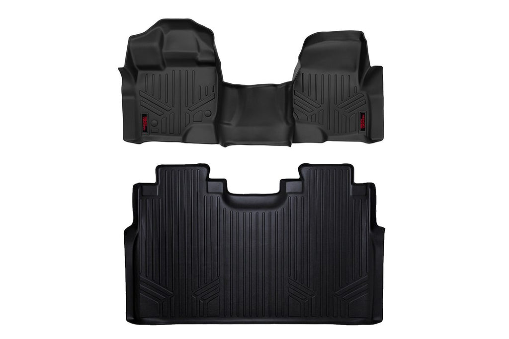 Rough Country Floor Mats | FR & RR | Over Hump | Ford F-150 (15-23)/F-150 Lightning (2022)