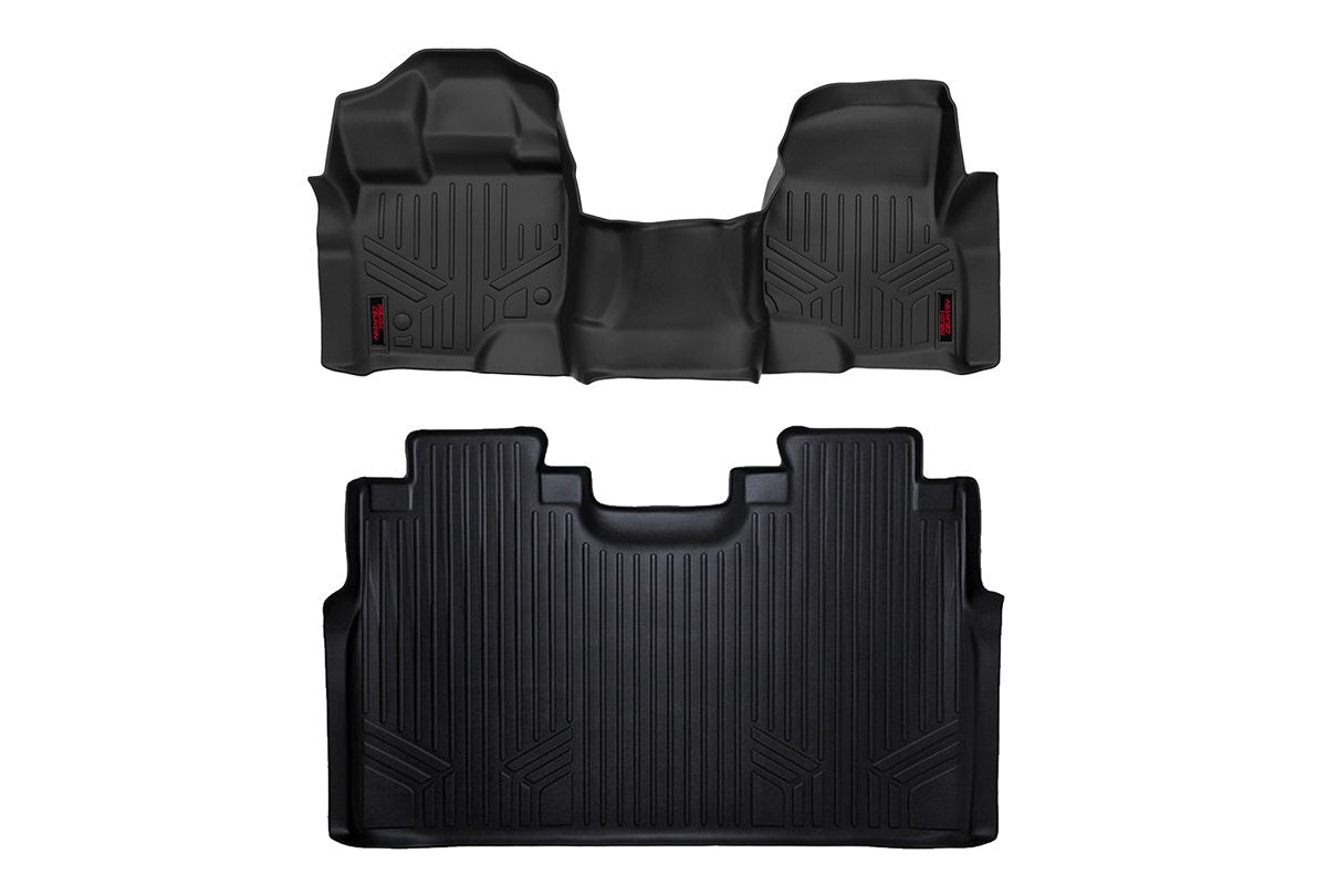 Rough Country Floor Mats | FR & RR | Over Hump | Ford F-150 (15-23)/F-150 Lightning (2022)
