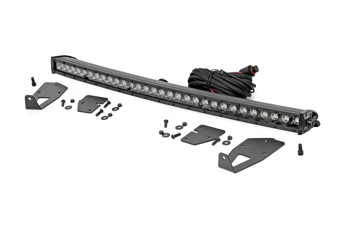 Rough Country LED Light | Grille Mount | 30" Black Single Row | Ford Raptor (17-20)