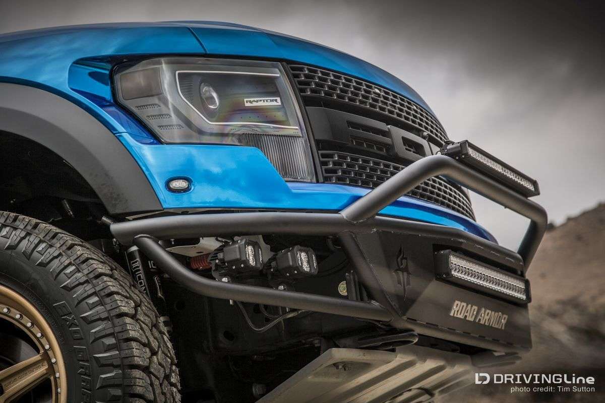 2010-2014 Ford Raptor Sahara Front Non-Winch Bumper Pre-Runner Guard - Texture Black