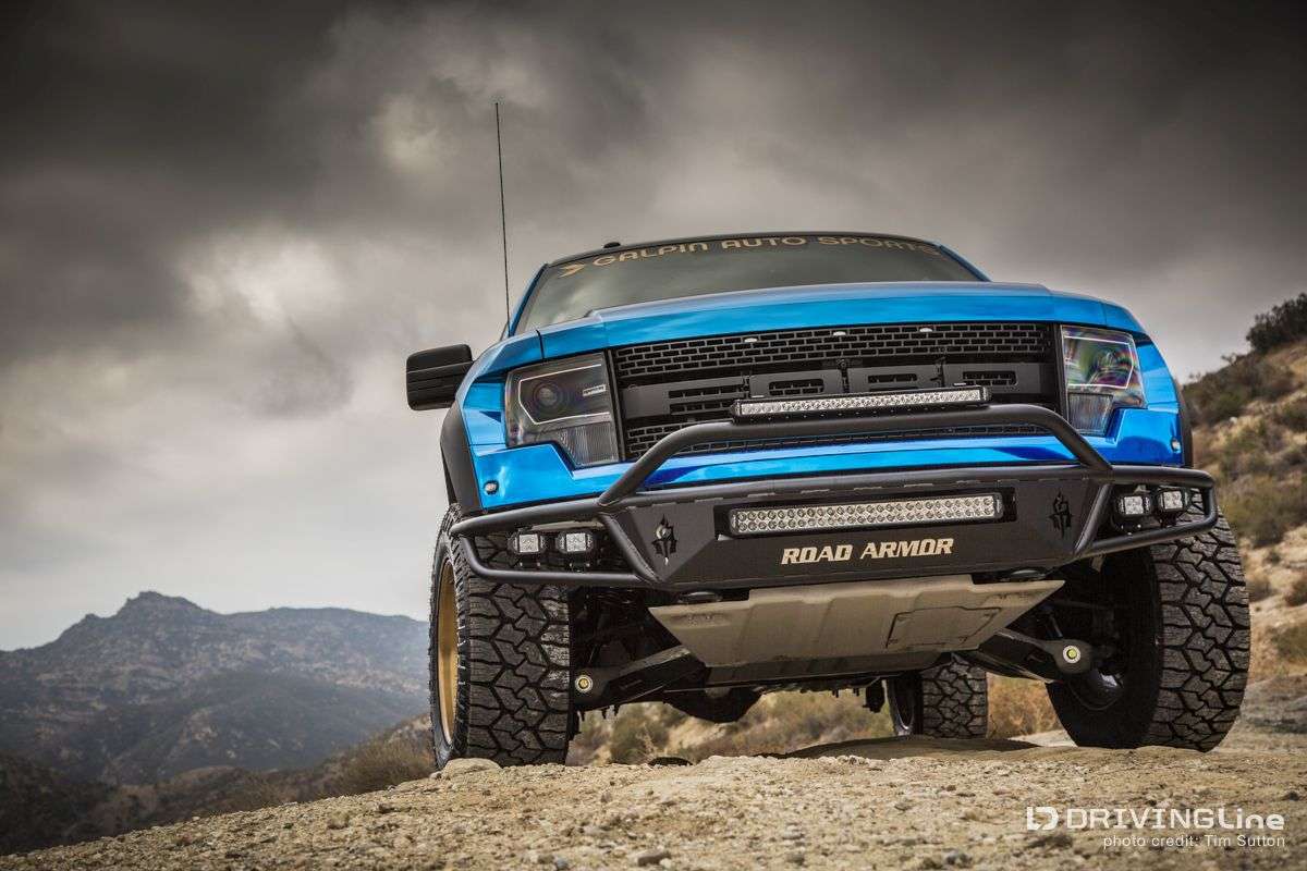 2010-2014 Ford Raptor Sahara Front Non-Winch Bumper Pre-Runner Guard - Texture Black
