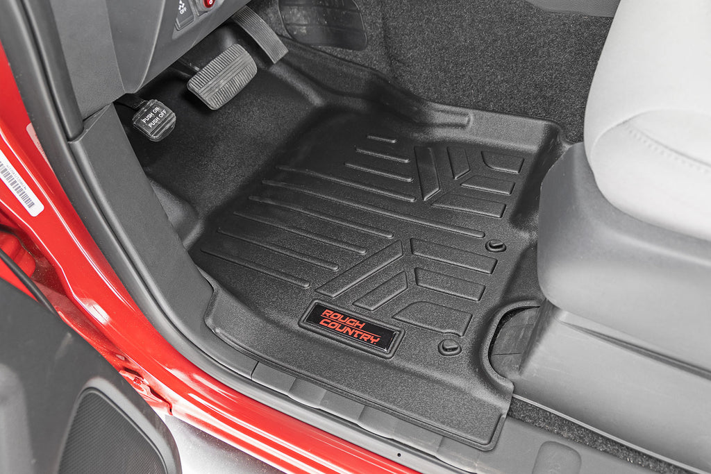 Rough Country Floor Mats | FR & RR | Crew Cab | Nissan Frontier 2WD/4WD (22-23)