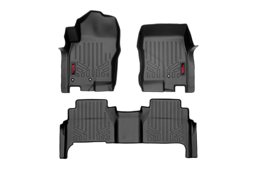 Rough Country Floor Mats | FR & RR | Crew Cab | Nissan Frontier 2WD/4WD (08-21)