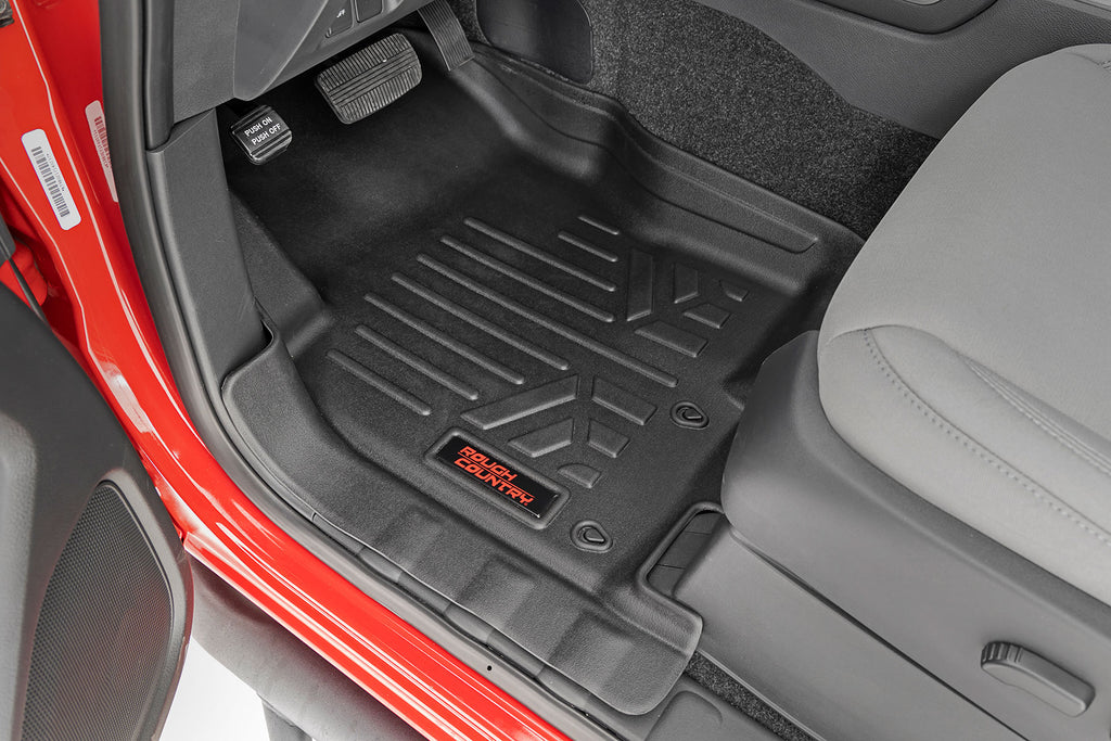Rough Country Floor Mats | FR & RR | Crew Cab | Nissan Frontier 2WD/4WD (08-21)