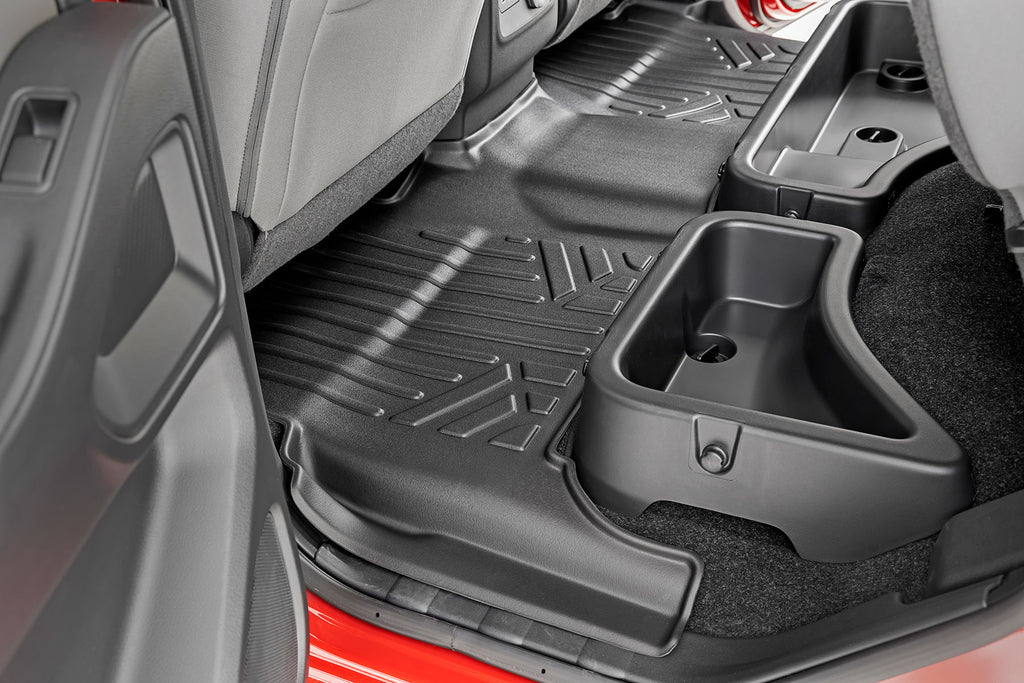 Rough Country Floor Mats | FR & RR | Crew Cab | Nissan Frontier 2WD/4WD (08-21)