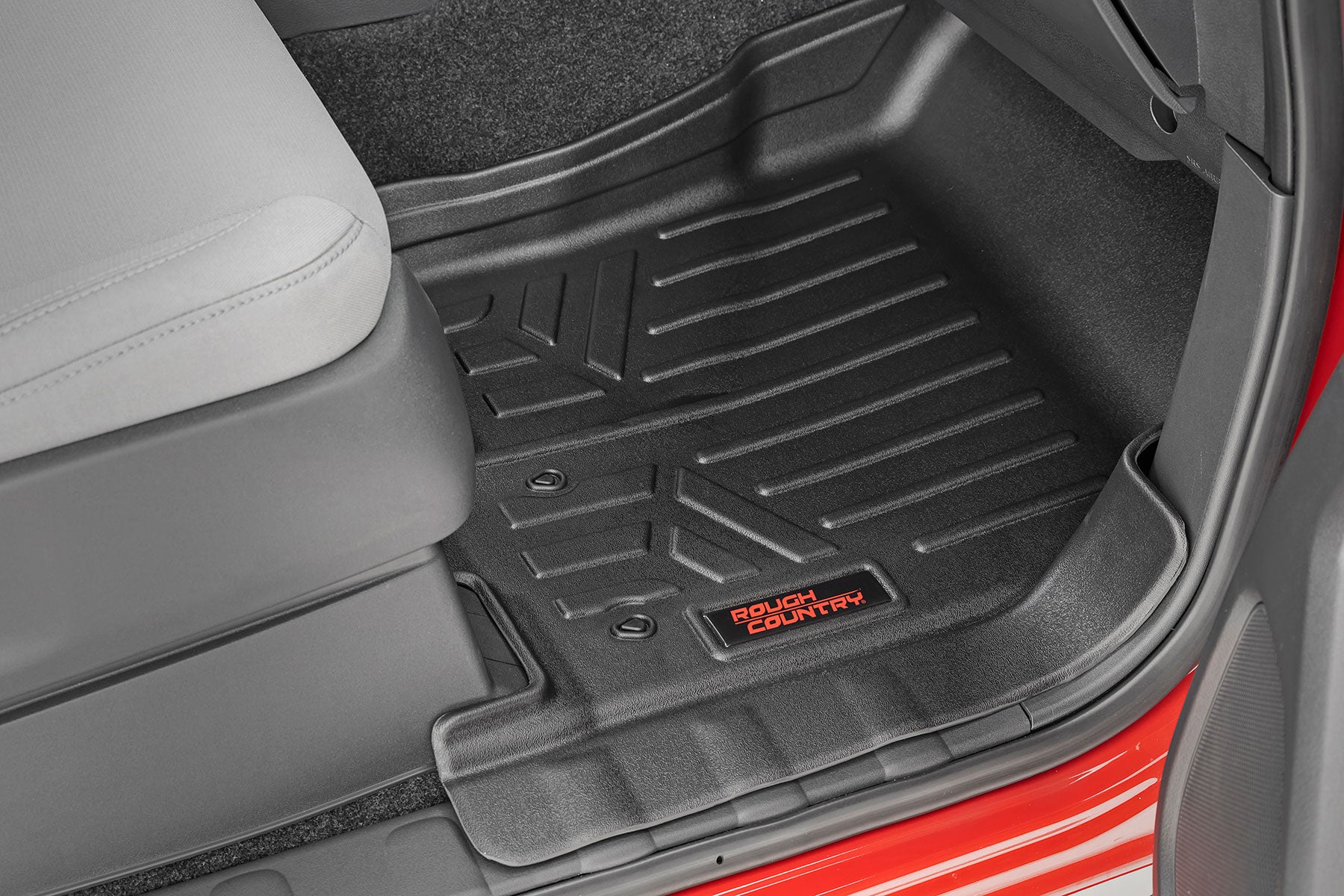 Rough Country Floor Mats | FR & RR | Crew Cab | Nissan Frontier 2WD/4WD (22-23)