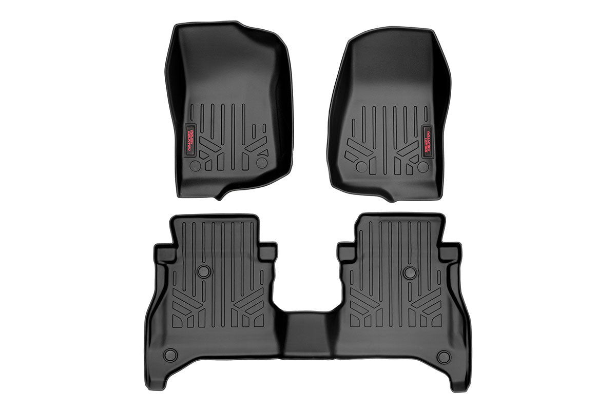 Rough Country Floor Mats | FR & RR | RR Non-Lock | Jeep Gladiator JT 4WD (20-22)