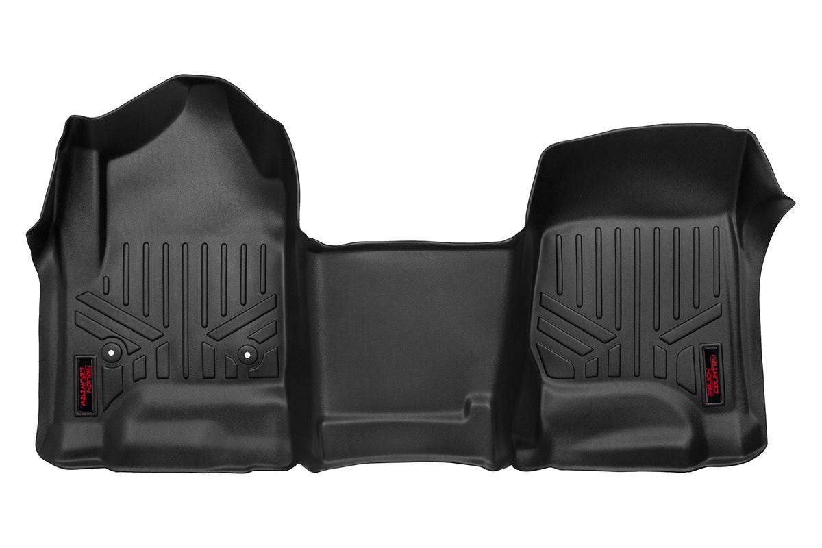 Rough Country Floor Mats | FR | Over Hump | Chevy/GMC 1500/2500HD/3500HD (14-19)