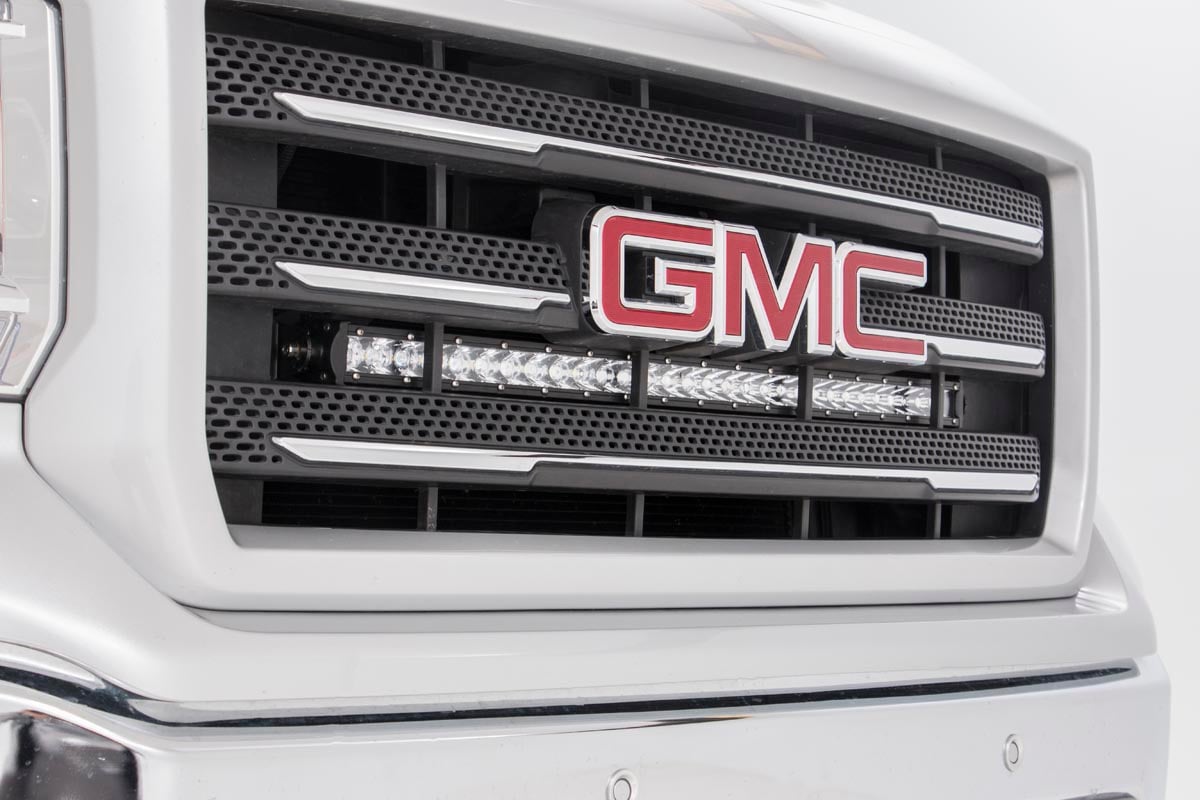 Rough Country LED Light | Behind Grille Mount | 30" Chrome Single Row | Chevy/GMC 1500 (14-18)