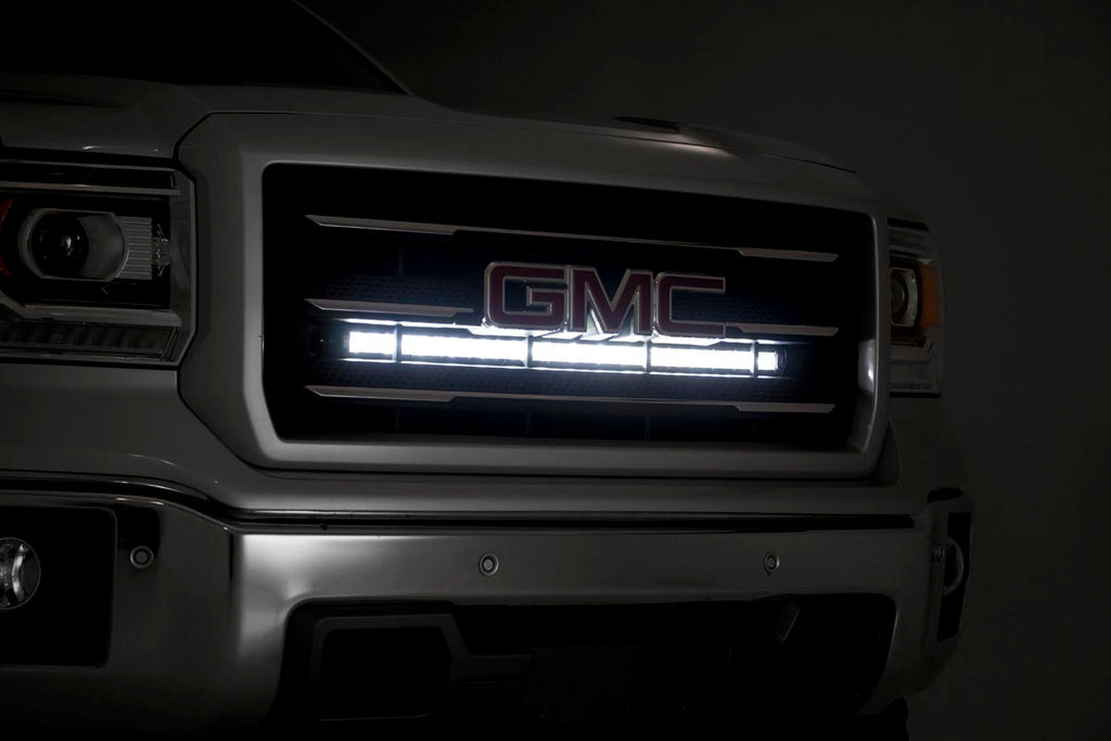 Rough Country LED Light | Behind Grille Mount | 30" Chrome Single Row | Chevy/GMC 1500 (14-18)