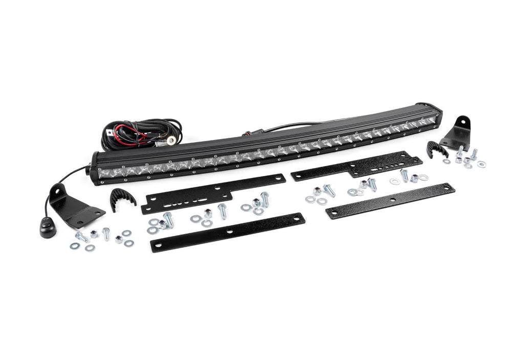 Rough Country LED Light | Behind Grille Mount | 30" Chrome Single Row | Chevy/GMC 1500 (14-18)