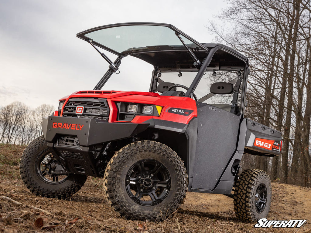 Gravely Atlas JSV MaxDrive Power Flip Glass Windshield - Offroad Armor