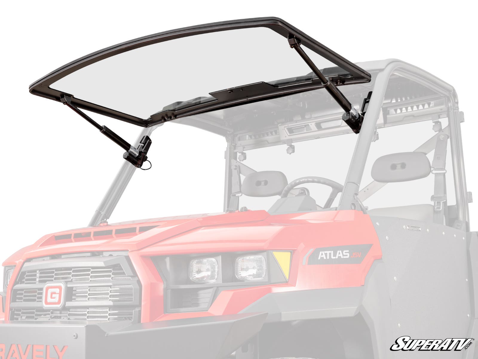 Gravely Atlas JSV MaxDrive Power Flip Glass Windshield - Offroad Armor