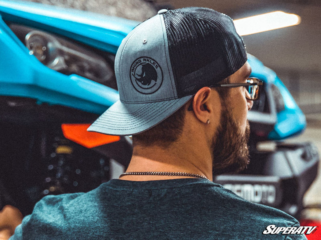 Gray and Black Rhino Axles Trucker Hat - Offroad Armor