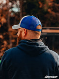 Gray and Blue SuperATV Trucker Hat - Offroad Armor