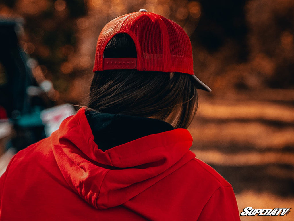 Gray and Red SuperATV Trucker Hat - Offroad Armor