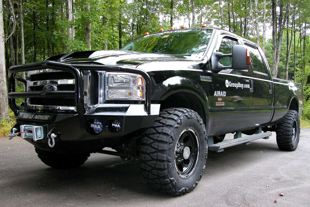 1999-2004 Ford F-250 Stealth Front Winch Bumper Lonestar Guard - Texture Black Warn M12000, Smittybilt Xrc