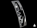 The Assault Industries L2R Shifter Gate Panel Kit for Can Am Maverick X3 features a metallic plate with cutouts for P, R, N, H, and L letters on a black background, a stylized logo, ASSAULT engraved at the top, and another small logo bottom right.