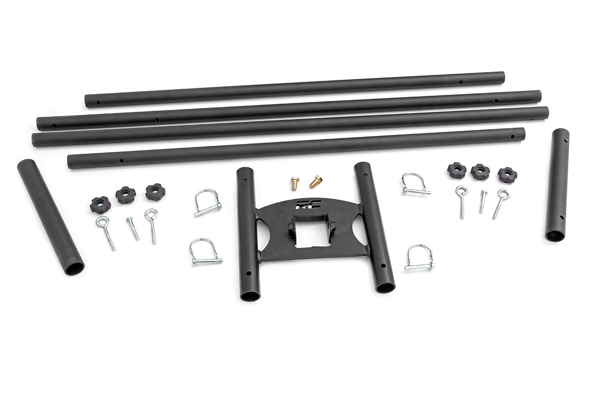 Rough Country Flag Pole Holder | Dual | 2 Inch Hitch | w/ Flag Poles