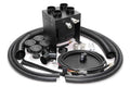 The Honda Pioneer 1000 MAXX Edition Cab Heater with Defrost (2016-Current) kit includes a black metal heater unit, wiring, hose clamps, four ducts, flexible hoses, connectors, knobs, and mounting hardware arranged on a white background.