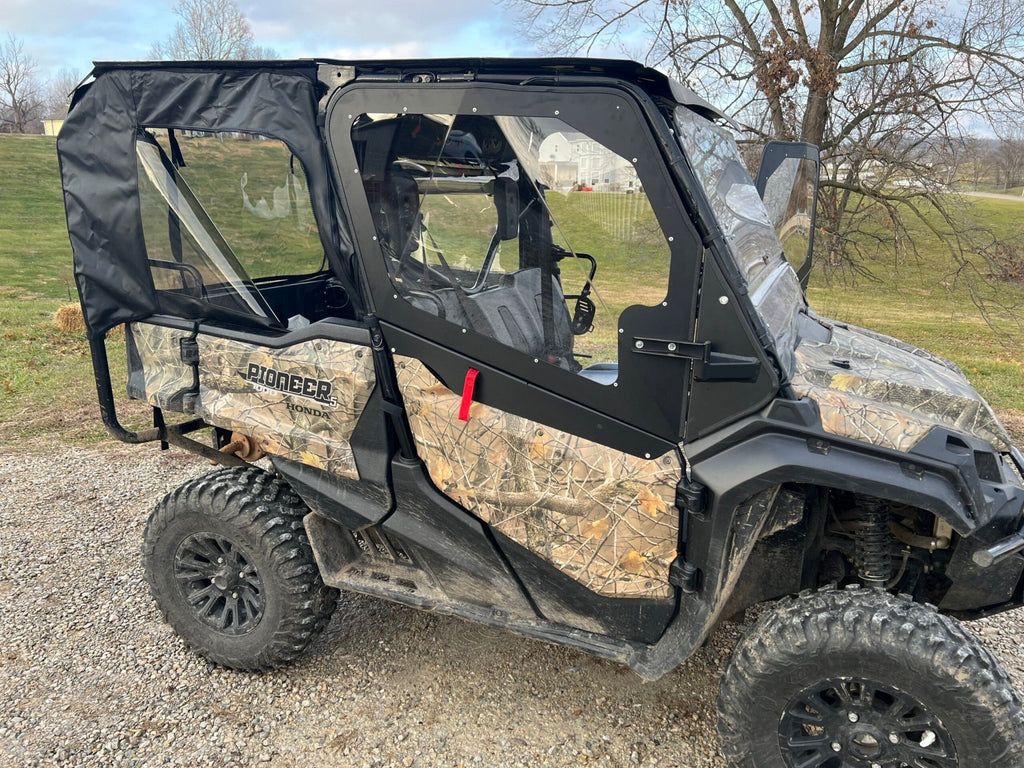 Honda Pioneer 1000 - 5 Cab Enclosure With Aluminum Upper Front Doors, Soft Rear Doors, And Middle & Back Soft Back Panels. - Offroad Armor